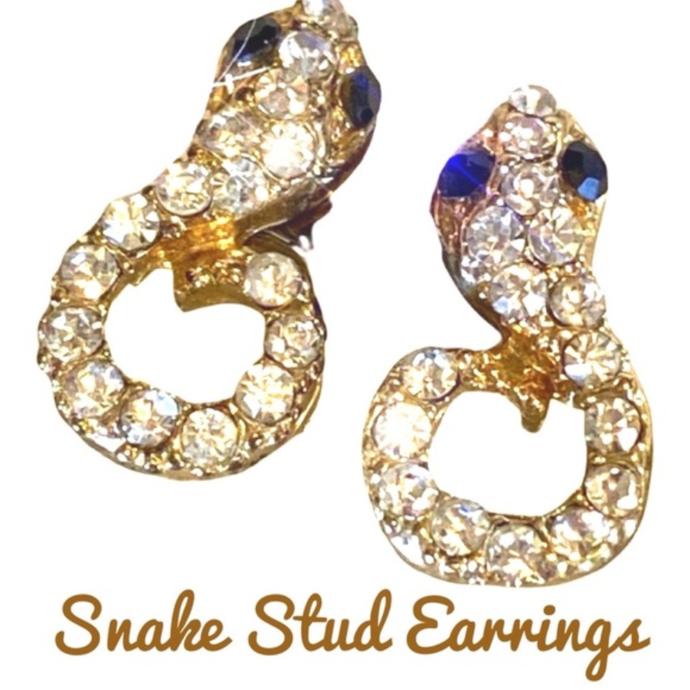 Snake Crystal stud earrings